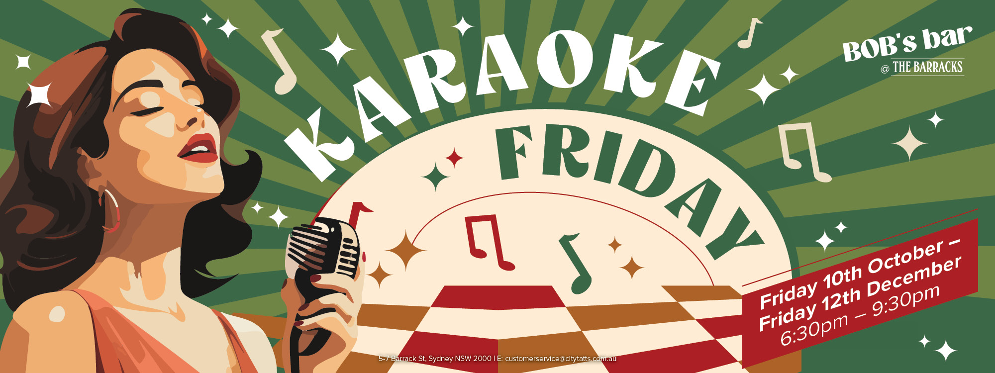 Karaoke Fridays at The Barracks 🎤