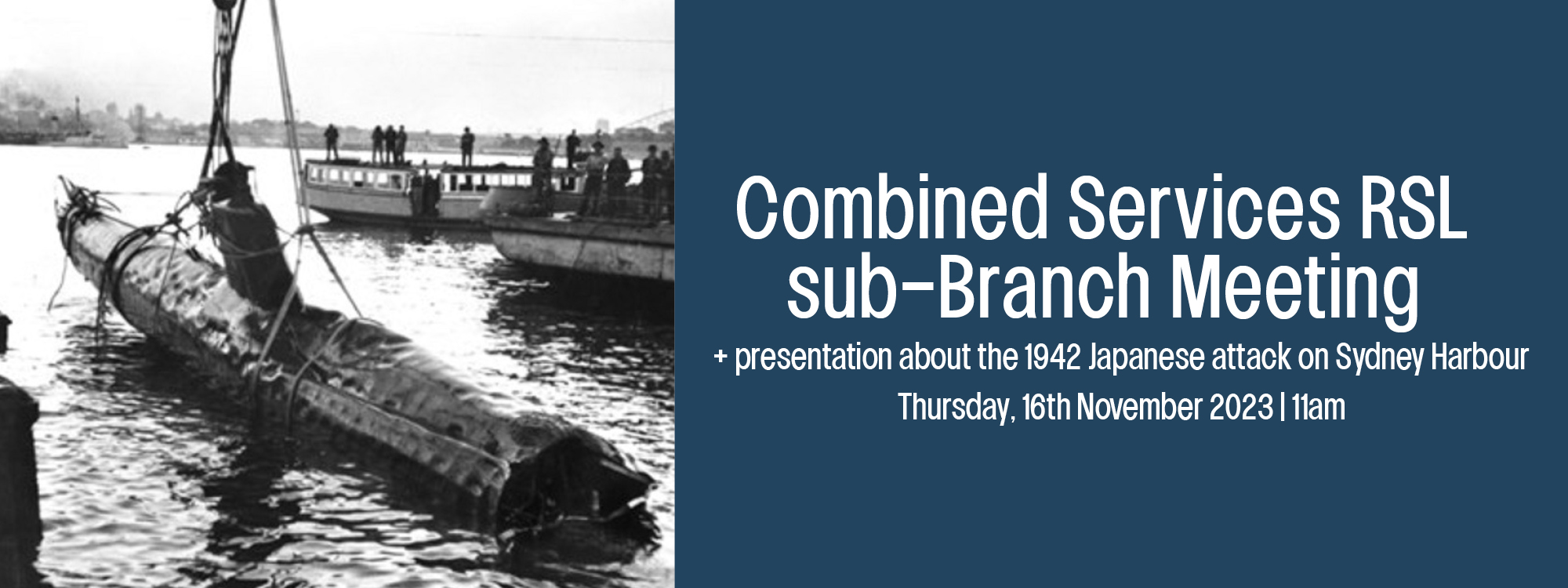 Combined Services RSL sub-Branch November Meeting